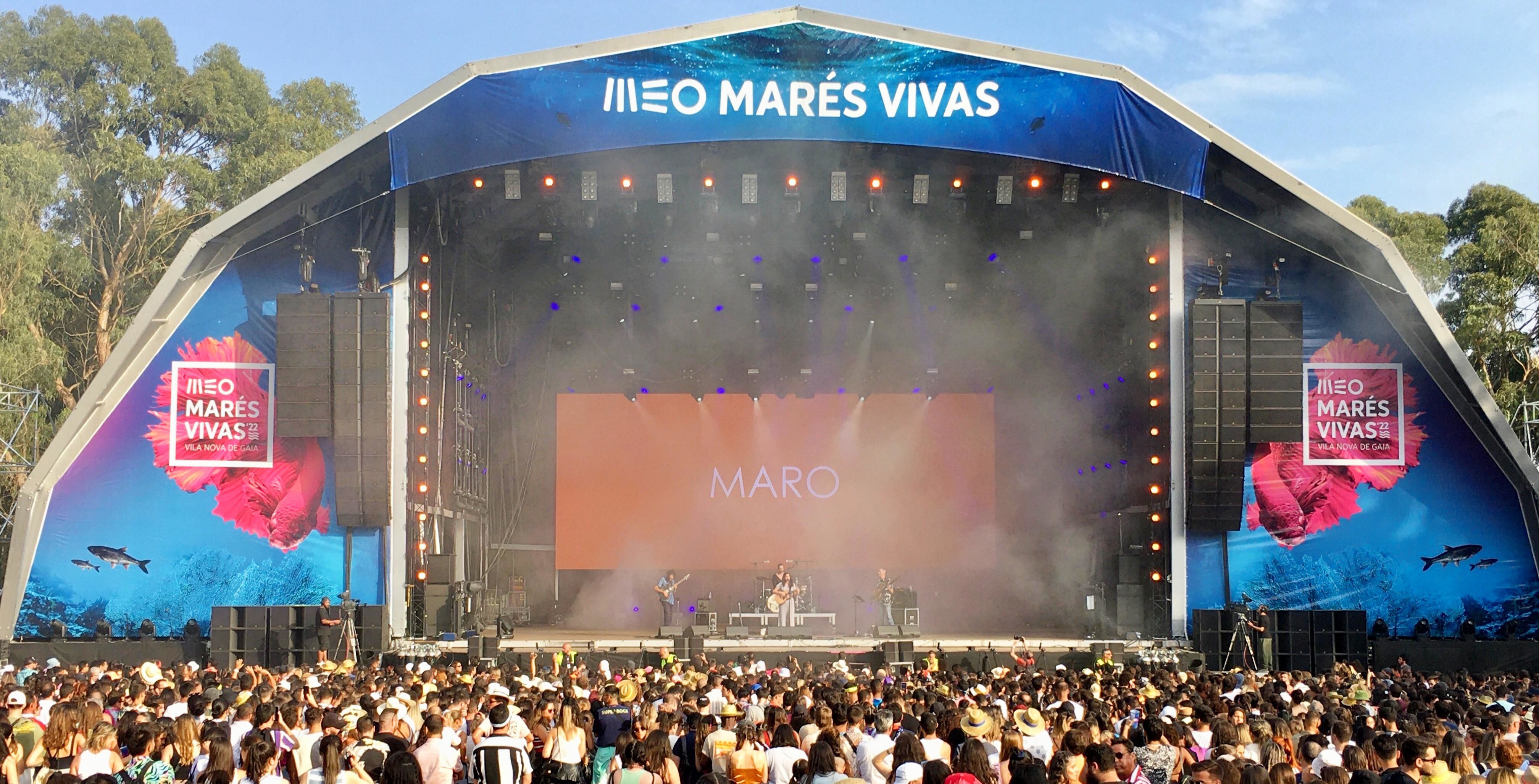 Technical system on the main stage of MEO Marés Vivas